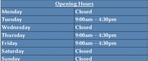 Opening times